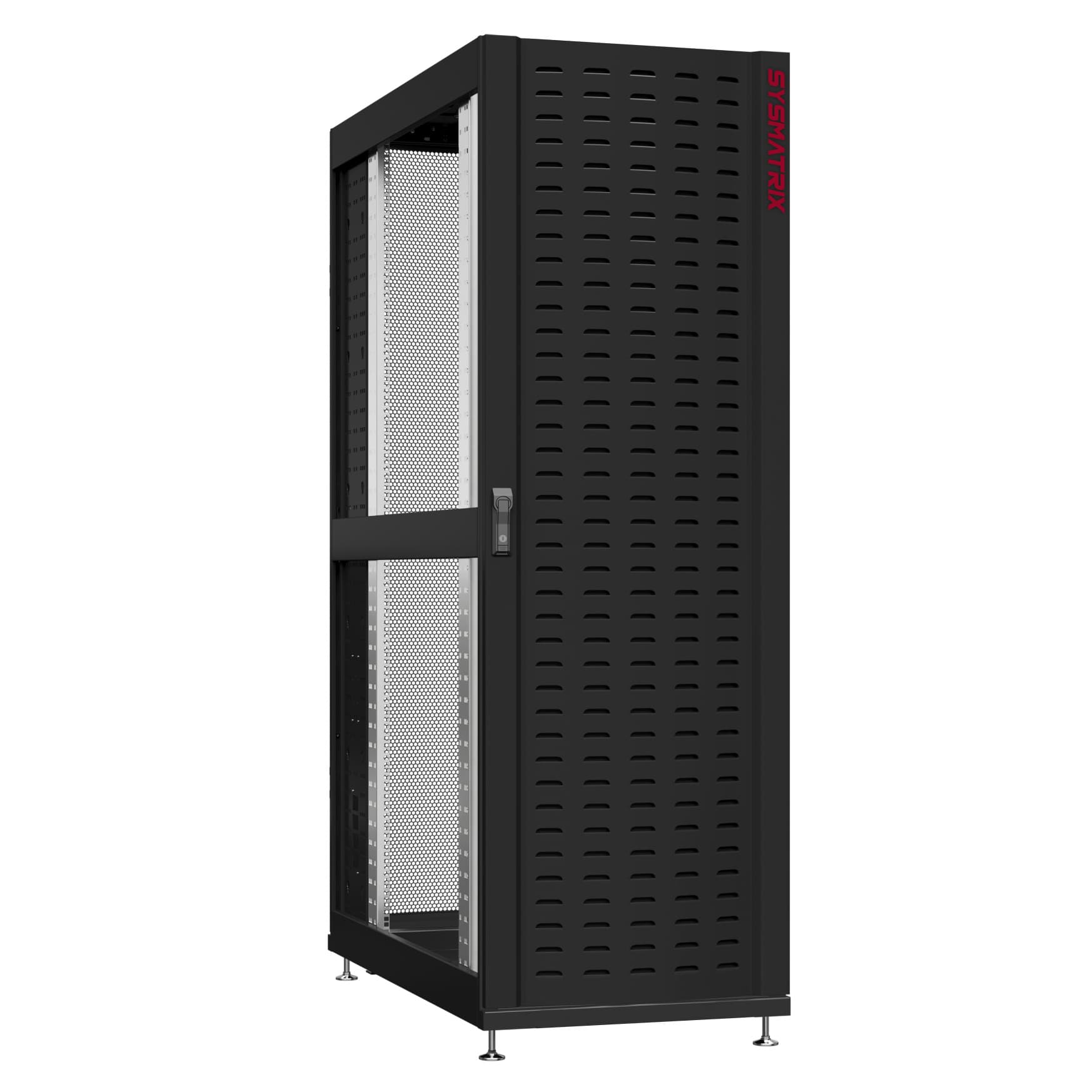 Шкаф серверный 42U 800х1070 передняя дверь: протект IP41. задняя дверь: одностворчатая перфорированная IP20. боковые панели: без. цвет: черный RAL9005 