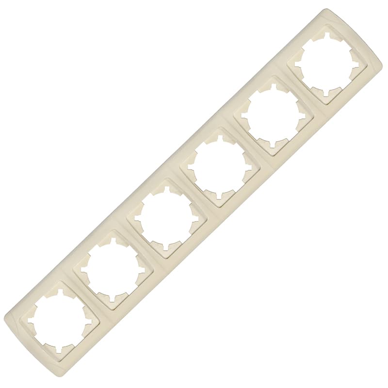 Маргарита Маргарита рамка шестиместная горизонтальная  сл.кость (ivory) (еврослот)