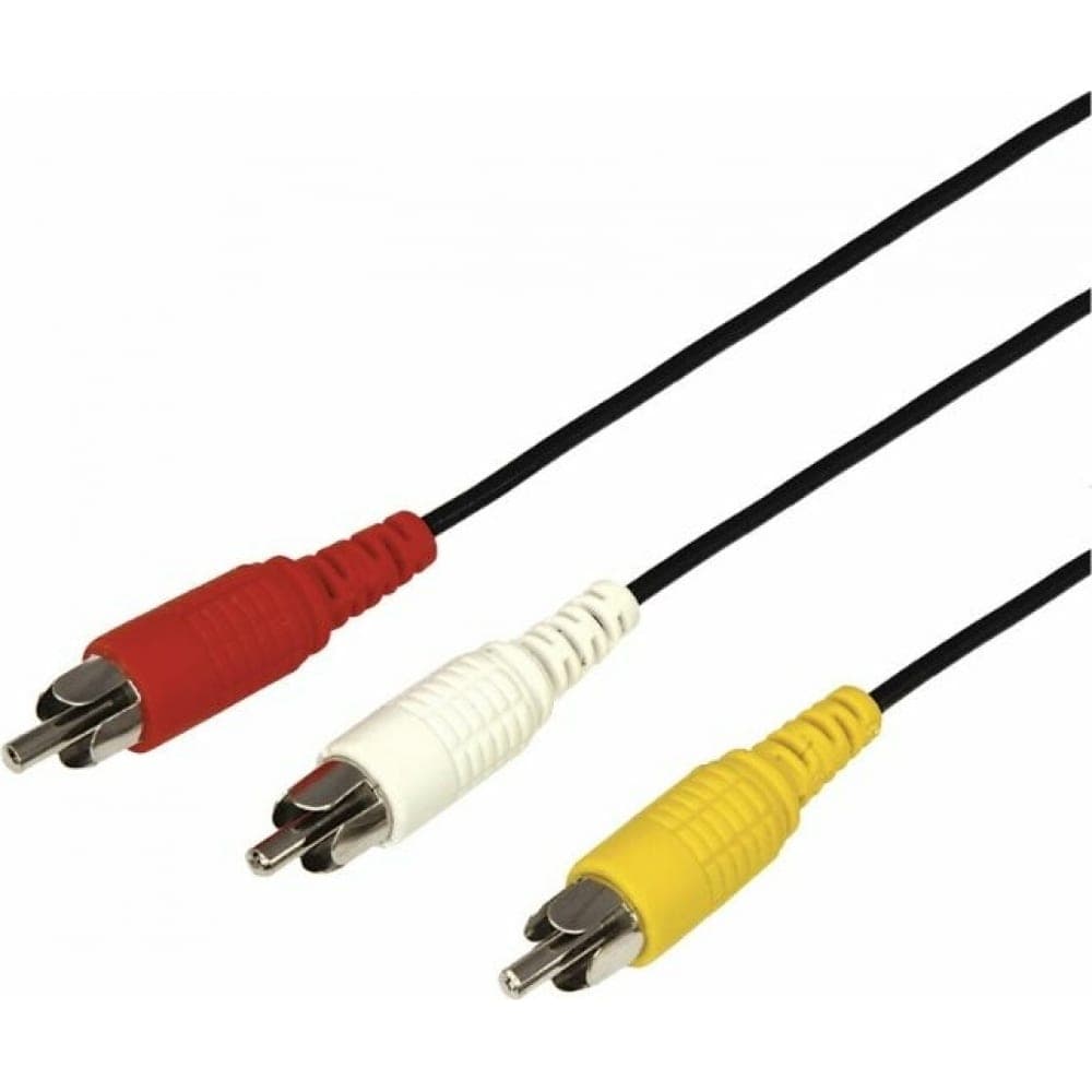 Шнур 3 RCA - 3 RCA, 10 м., черный