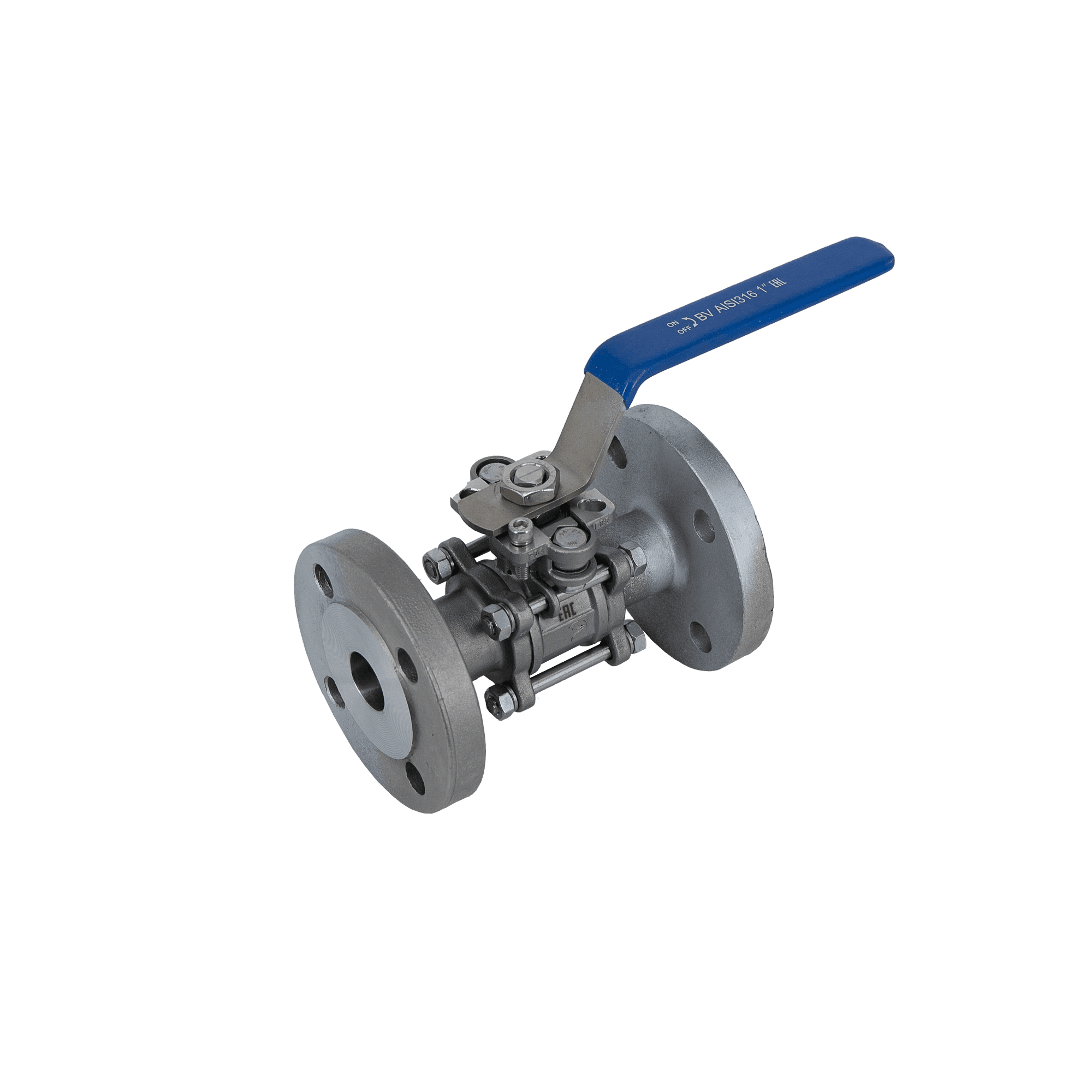 Кран шаровый фланцевый под привод нержавеющий (3PC), AISI316TI DN25 (1'), PN40