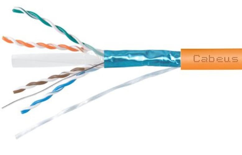 Витая пара экранированная FTP (F/UTP), категория 6, 4 пары (23 AWG), одножильный, LSZH, нг(А)-HF, (50 м)