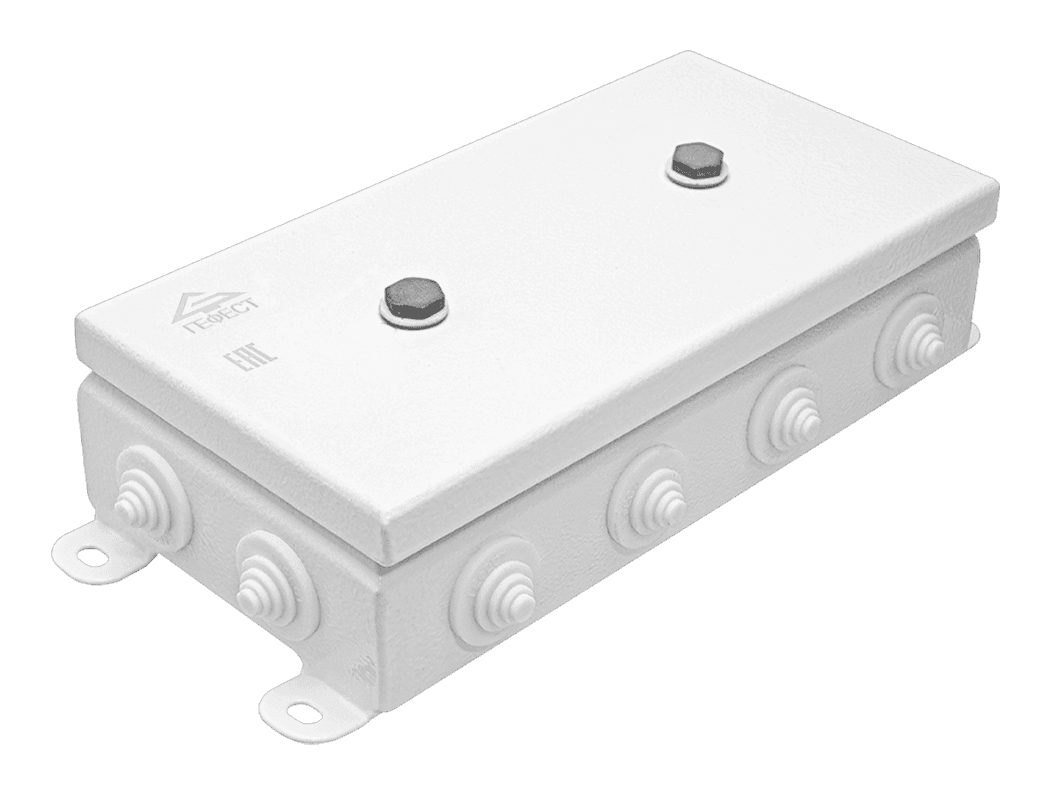 Коробка монтажная огнестойкая КМ-О (16к)-IP55-1224, корпус из оцинкованной стали, количество вводов 12