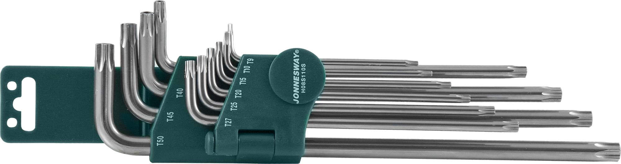 Набор ключей торцевых TORX® удлиненных с центрированным штифтом Т9-50, 10 предметов
