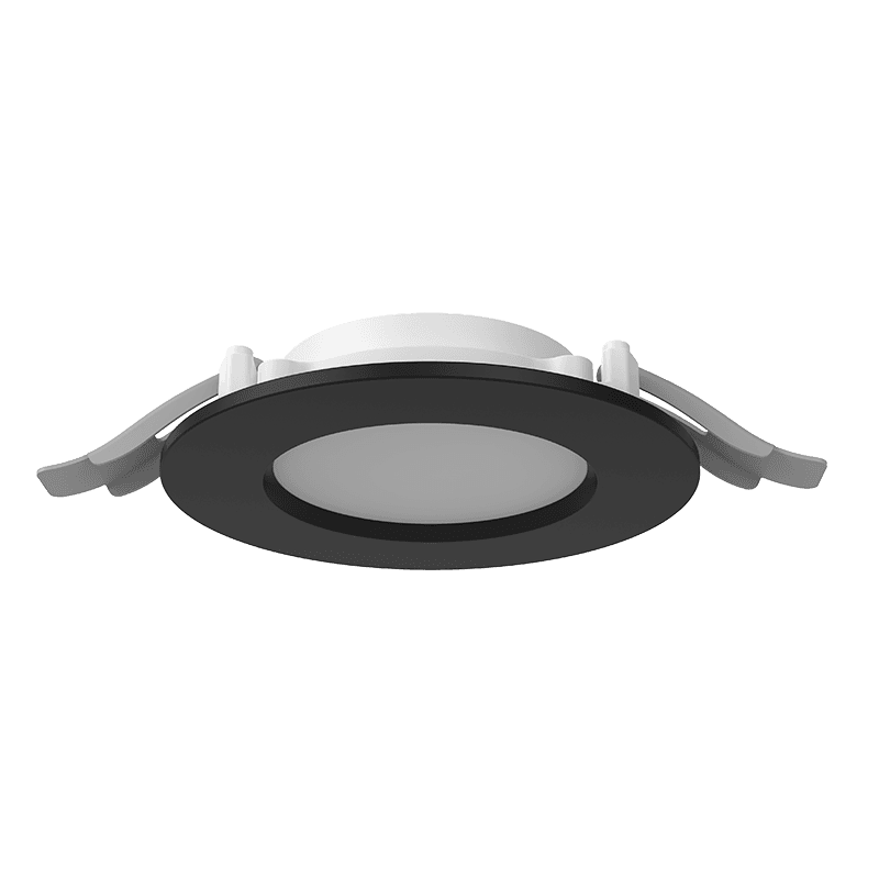 Светильник светодиодный DL-01 Slim 100 мм 13 Вт 3000 К CRI90 120х37 мм IP65/40 RAL9005 черный муар с рассеивателем опал аварийный автономный постоянного действия