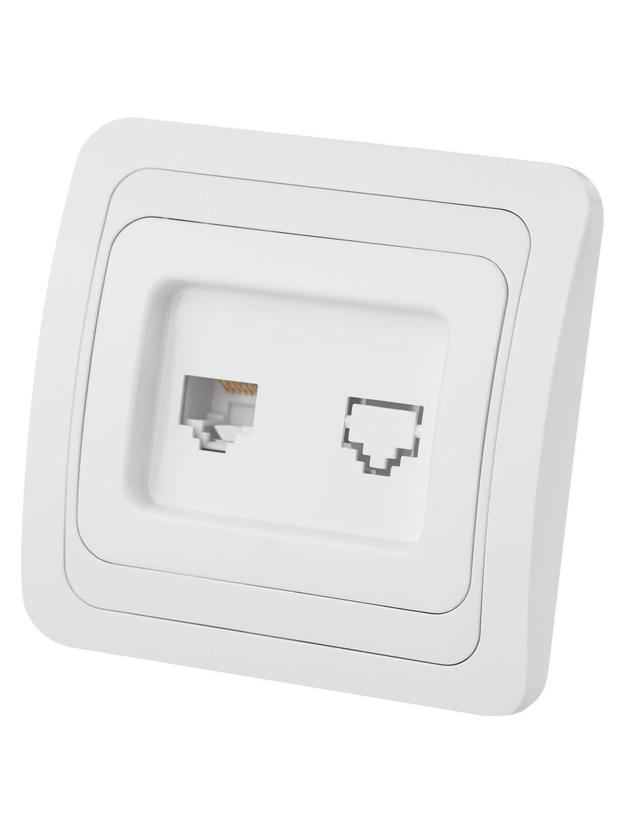 Розетка компьютерная RJ-45 белая  Валдай