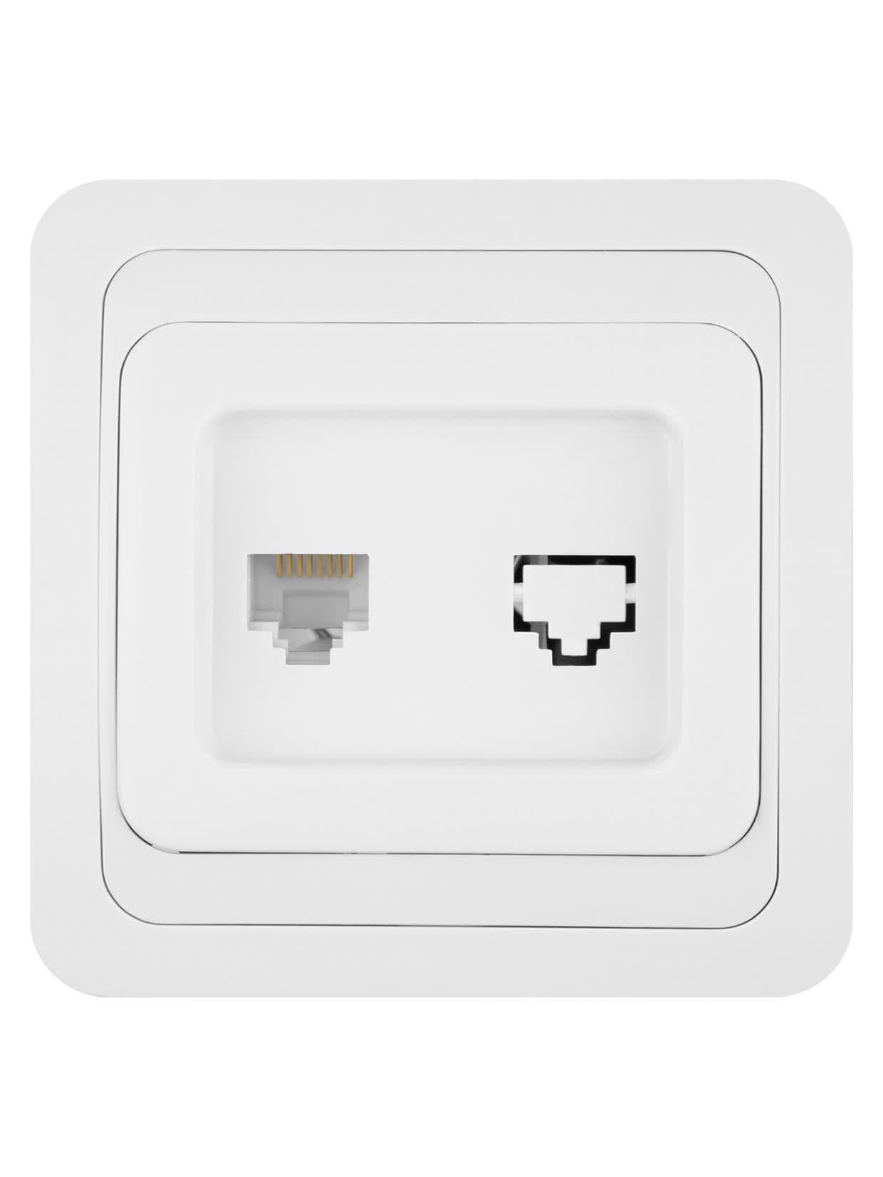 Розетка компьютерная RJ-45 белая  Валдай