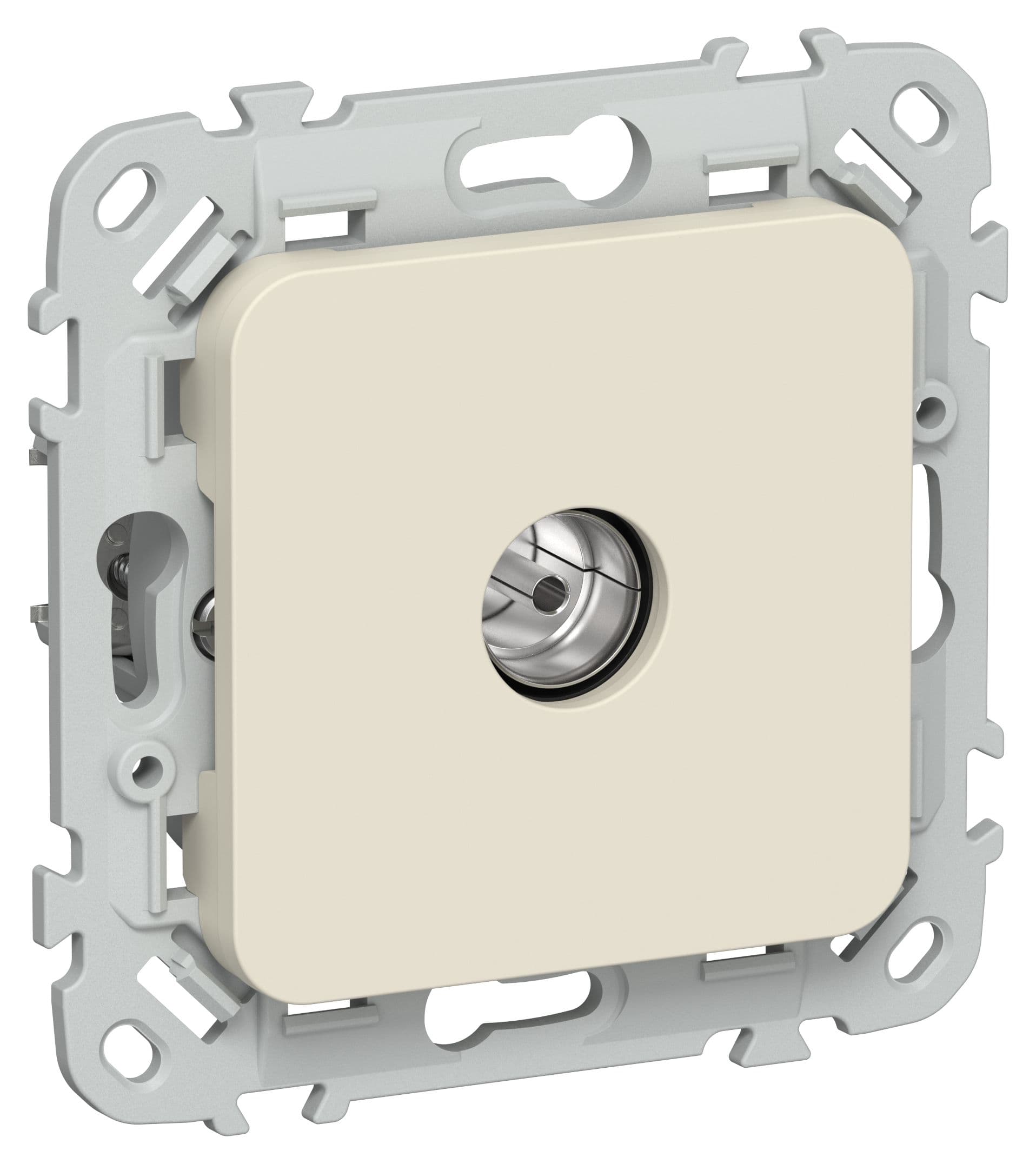 FLITE Розетка TV экранированная проходная тип M РТВм-1-1-2-ФлСл сливочный IEK