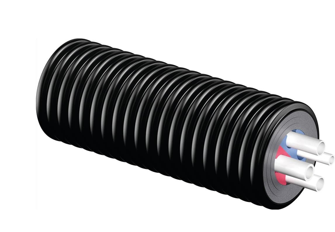 Труба теплоизолированная Quattro 2X25X2,3-25X3,5-20X2,8/175 PE-Xa, PN6+10