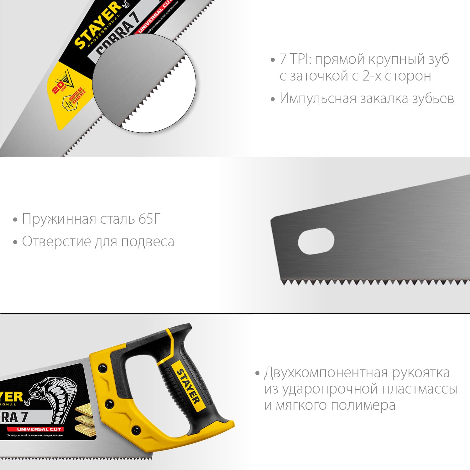 Ножовка Cobra 7 400 мм