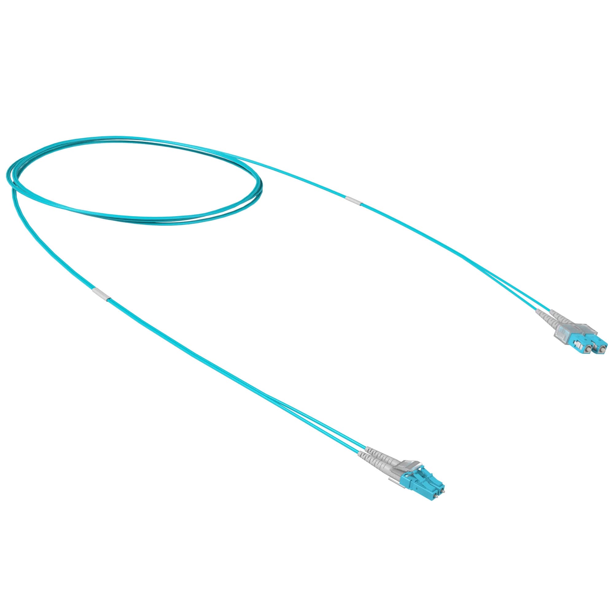 Патч-корд оптический переходной двухволоконный (Duplex) SC-UPC/LC-UPC, 50/125 OM3, 3 м