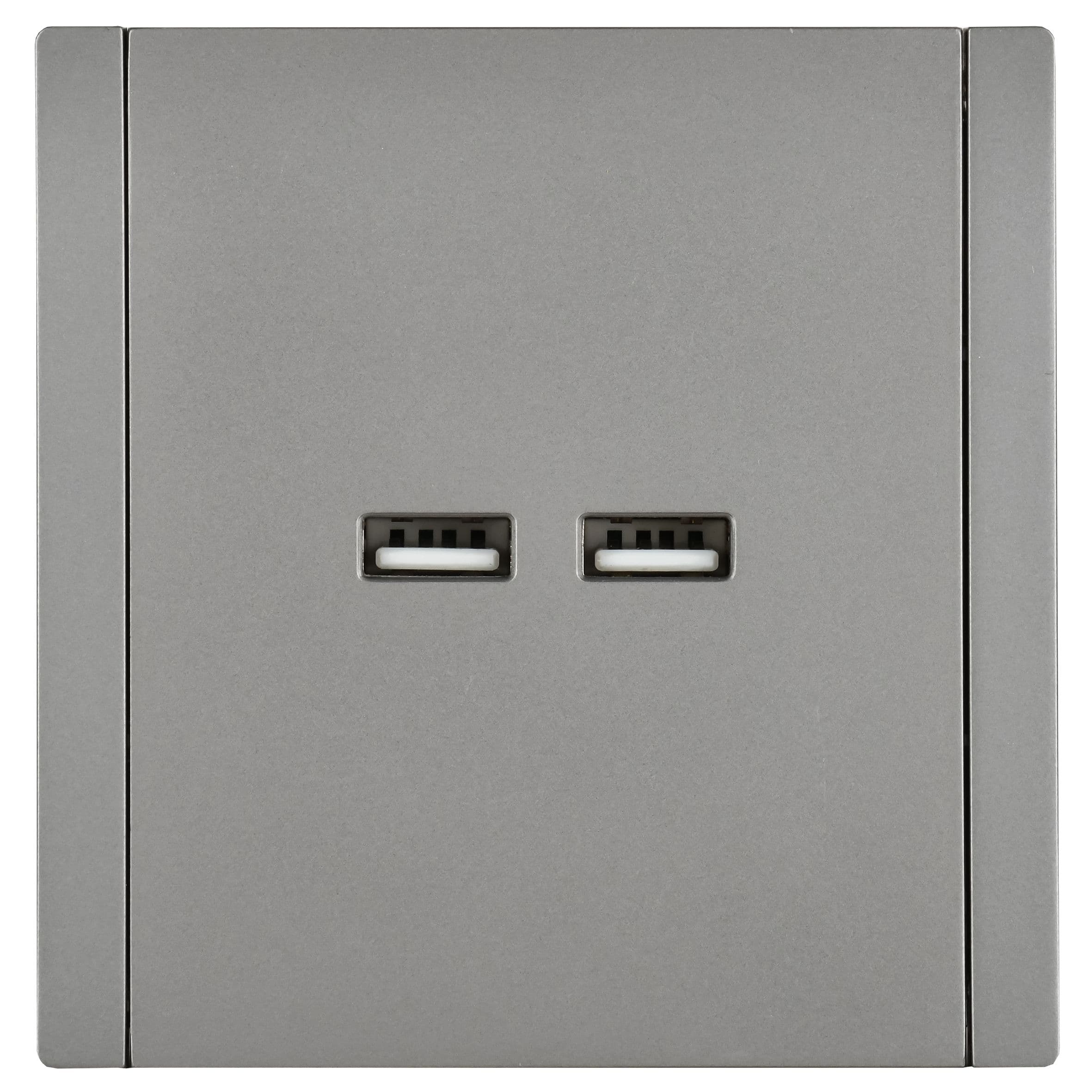 FORTE&PIANO Розетка USB A+A 3,1А FP549 сталь