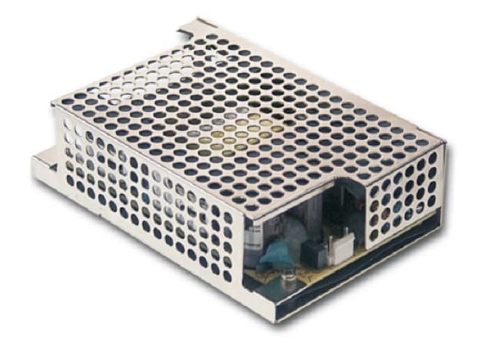 Блок питания AC-DC с функцией UPS, 100Вт, вход 90...264В АС127...370В DC, выход1: 27,6В0...3,5А, выход зарядного устройства 27,6В1,25А, изоляция 3000В АС, в корпусе 127х76,2х31мм, -20...+70°С
