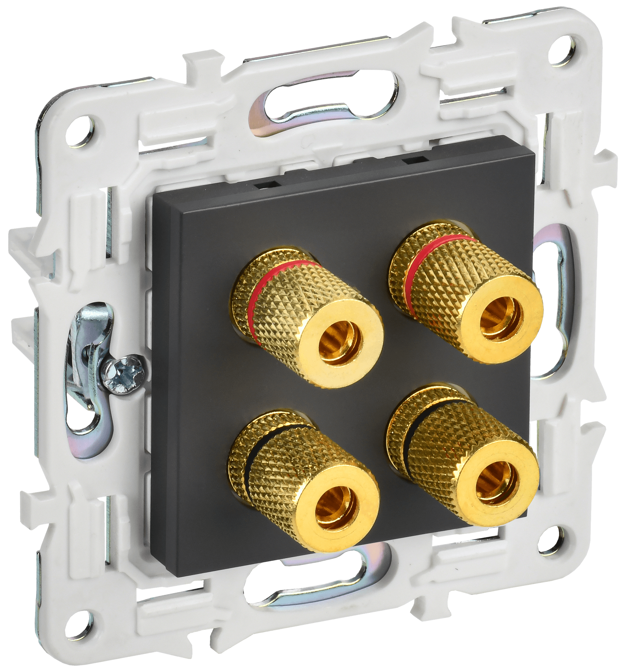 SKANDY Аудиорозетка 4-местная SK-A01T титан IEK