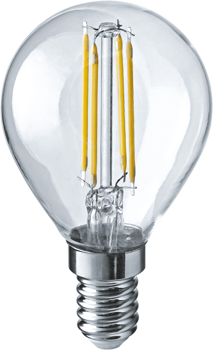 Лампа светодиодная LED 4вт Е14 теплый шар FILAMENT