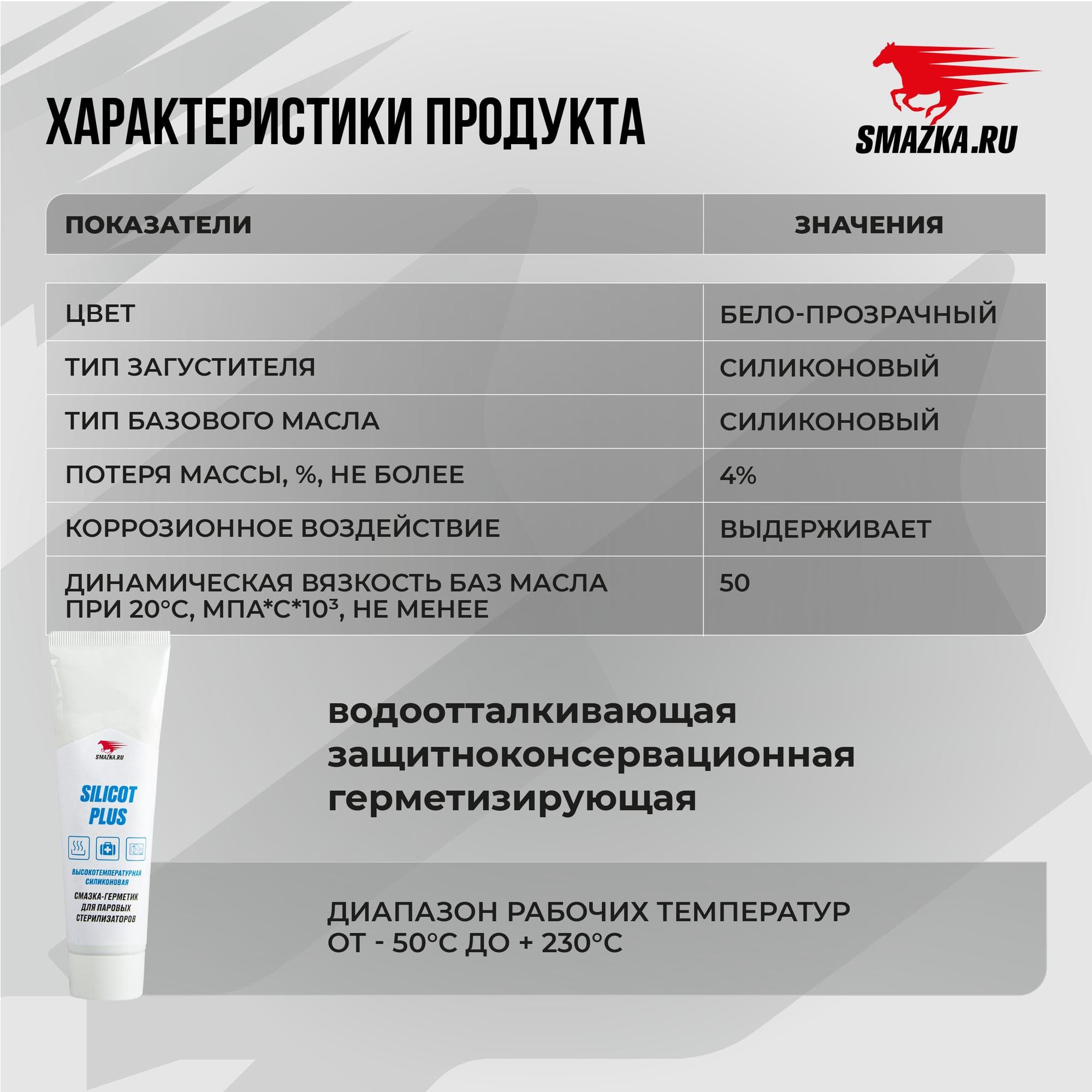 Силиконовая смазка Silicot Plus, 100мл туба