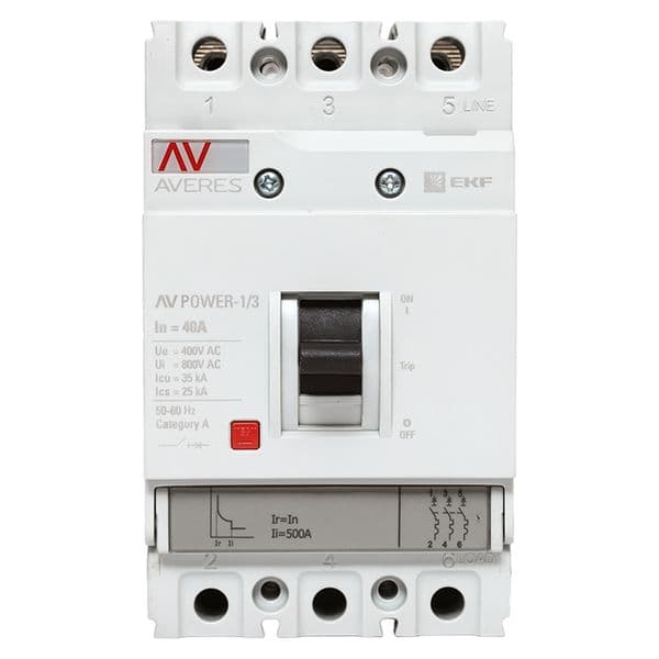 Выключатель автоматический AV POWER-1/3 40А 35кА TR