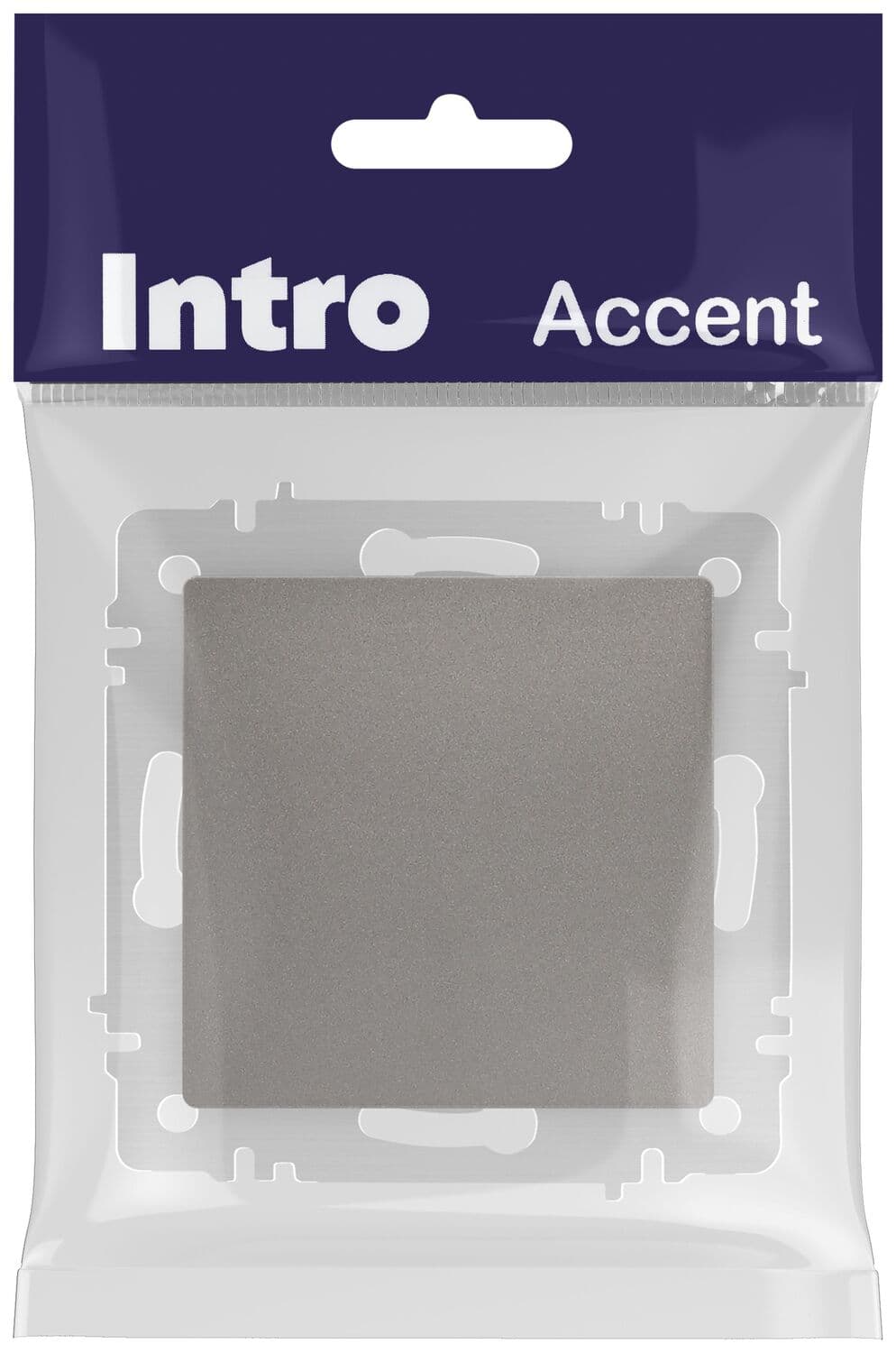 Кнопка Intro Accent 6-109-09 , 10А-250В, IP20, СУ, титан