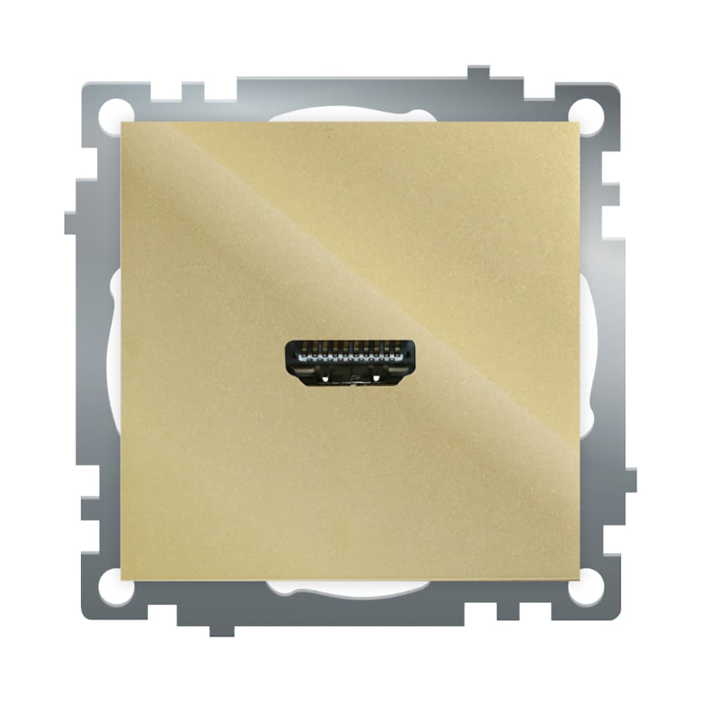 Розетка HDMI 2.1 Type A (механизм) серия Катрин золото STEKKER