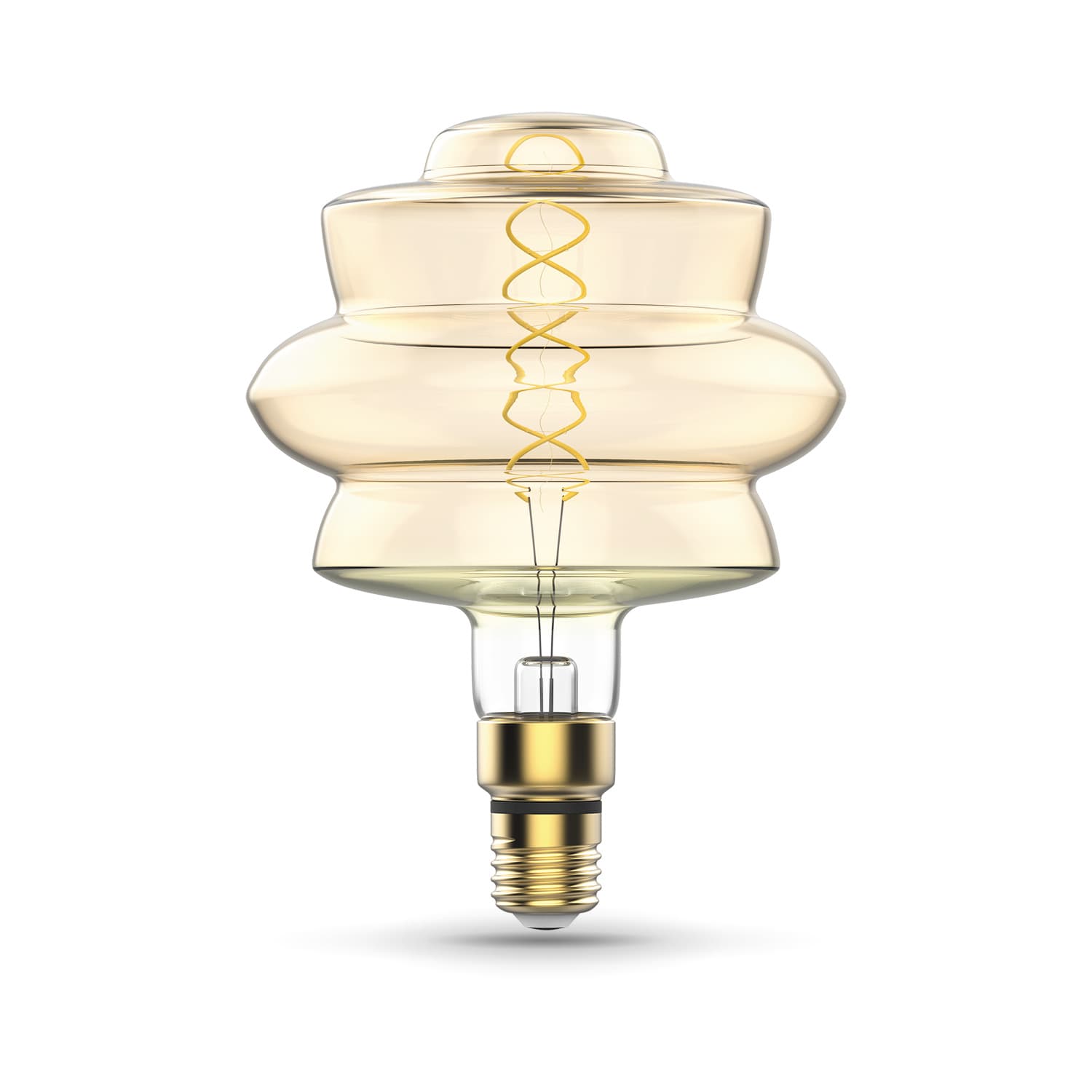 Лампа светодиодная филаментная LED 8 Вт 560 лм 2400К BD180 теплый E27 AC 220В золотистая колба Black Filament
