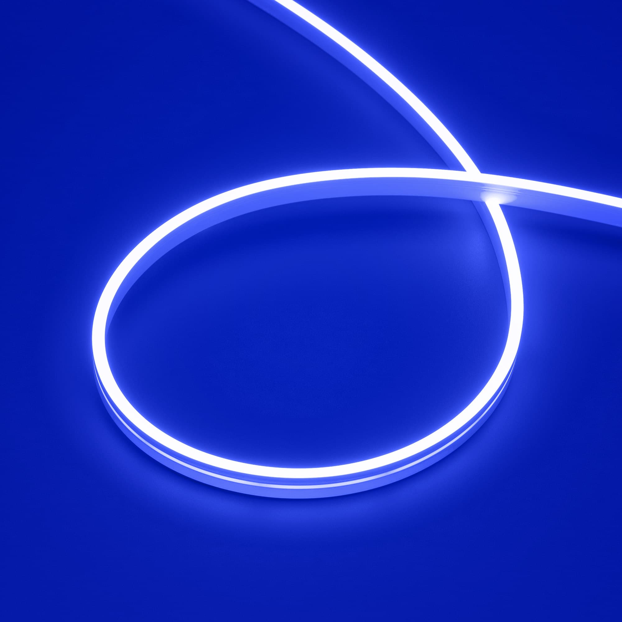 Лента герметичная MOONLIGHT-SIDE-A168-4x10mm 24V Blue 7.2 W/m, IP65, 5m, wire x2, вывод кабеля прямой
