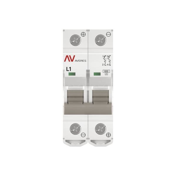 Выключатель автоматический AV-6 DC 2P 1A (L) 6kA AVERES