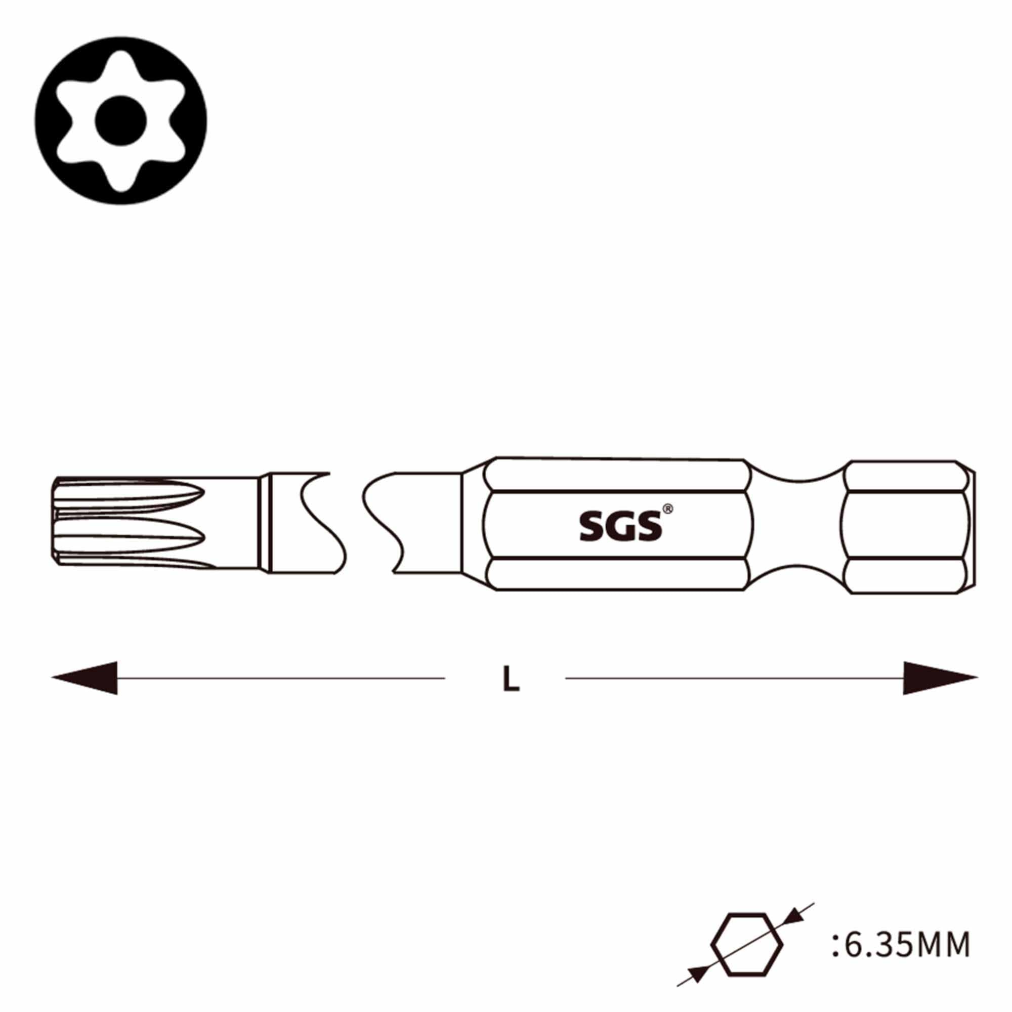 Бита TORX TR T15Hх65мм