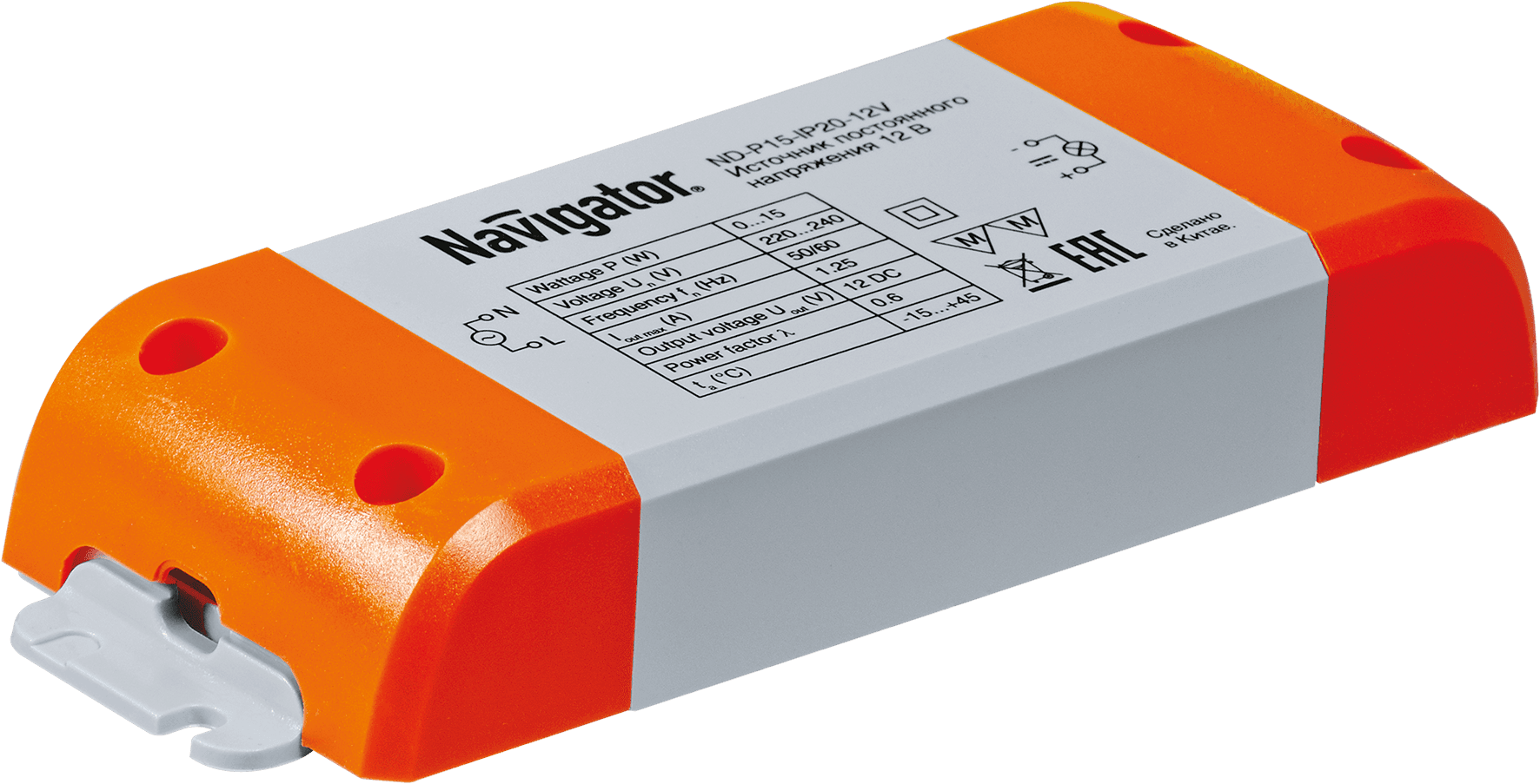 Драйвер 15w ND-P15-IP20-12V