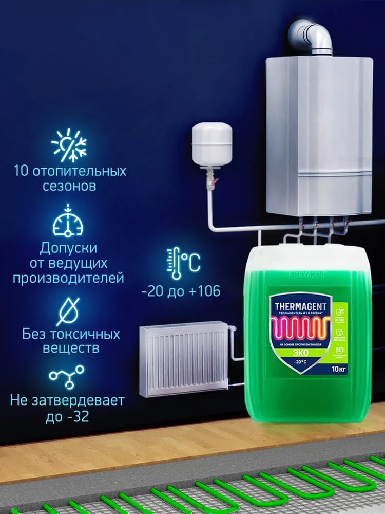 Теплоноситель Thermagent ЭKO -20 10 кг