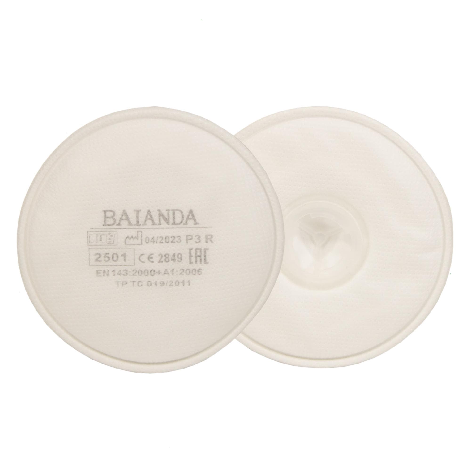 Фильтр для защиты от твердых и жидких частиц BAIANDA, 2501 P3R, РОЗ 2 шт/уп