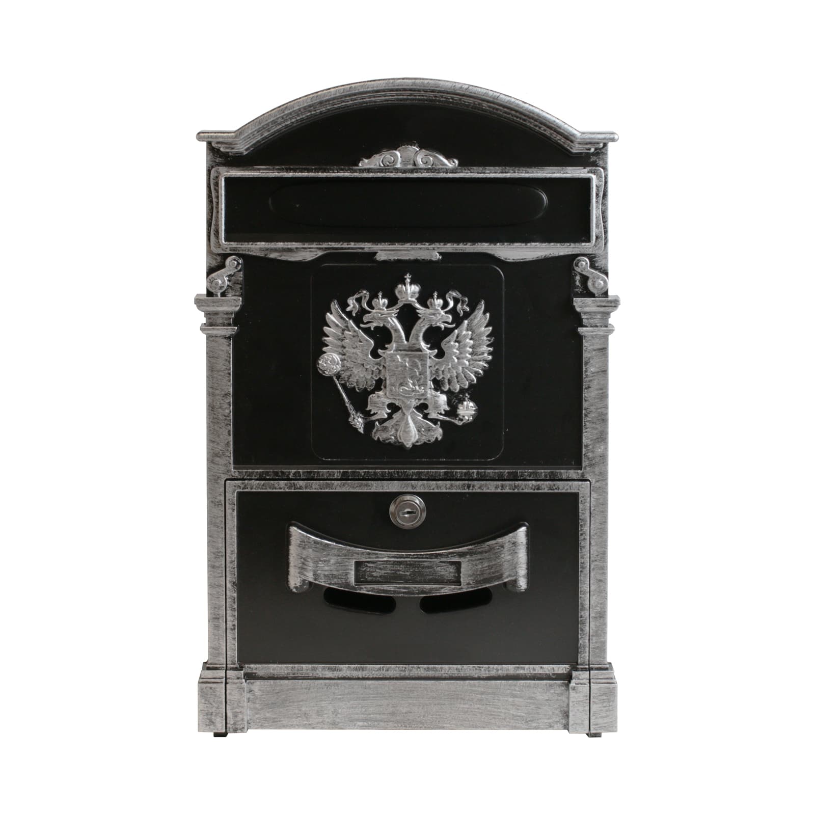 "Ящик почтовый АЛЛЮР №4011В ""Герб"" старое серебро"