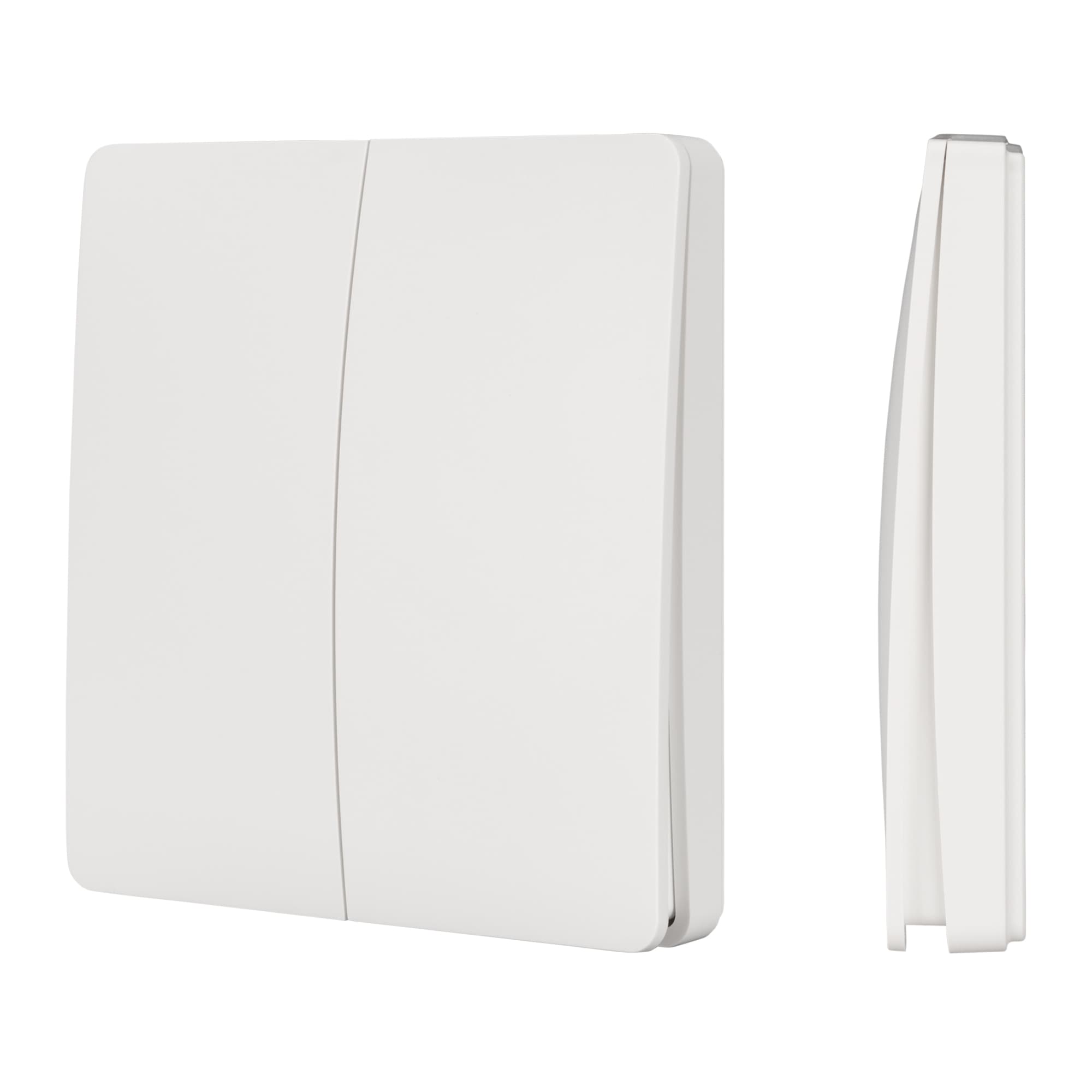 Панель управления кнопочная INTELLIGENT ARLIGHT KINETIC-801-22-2G-WP-SUF White (No battery, IP67, 433Mhz) (IARL, IP67 пластик, 3 года)