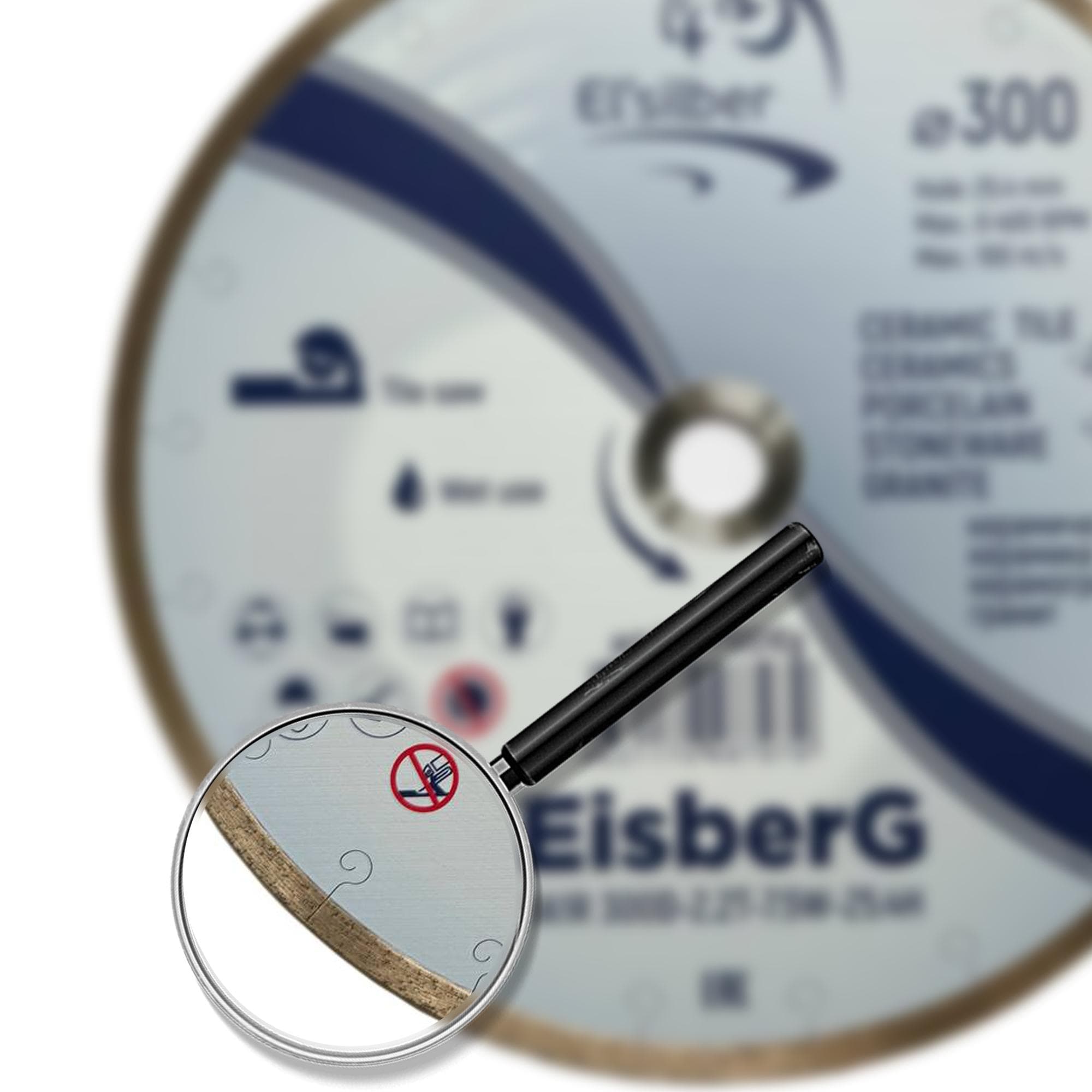 Диск алмазный отрезной 1A1R 300х2.2х7.5х25.4 мм EisberG