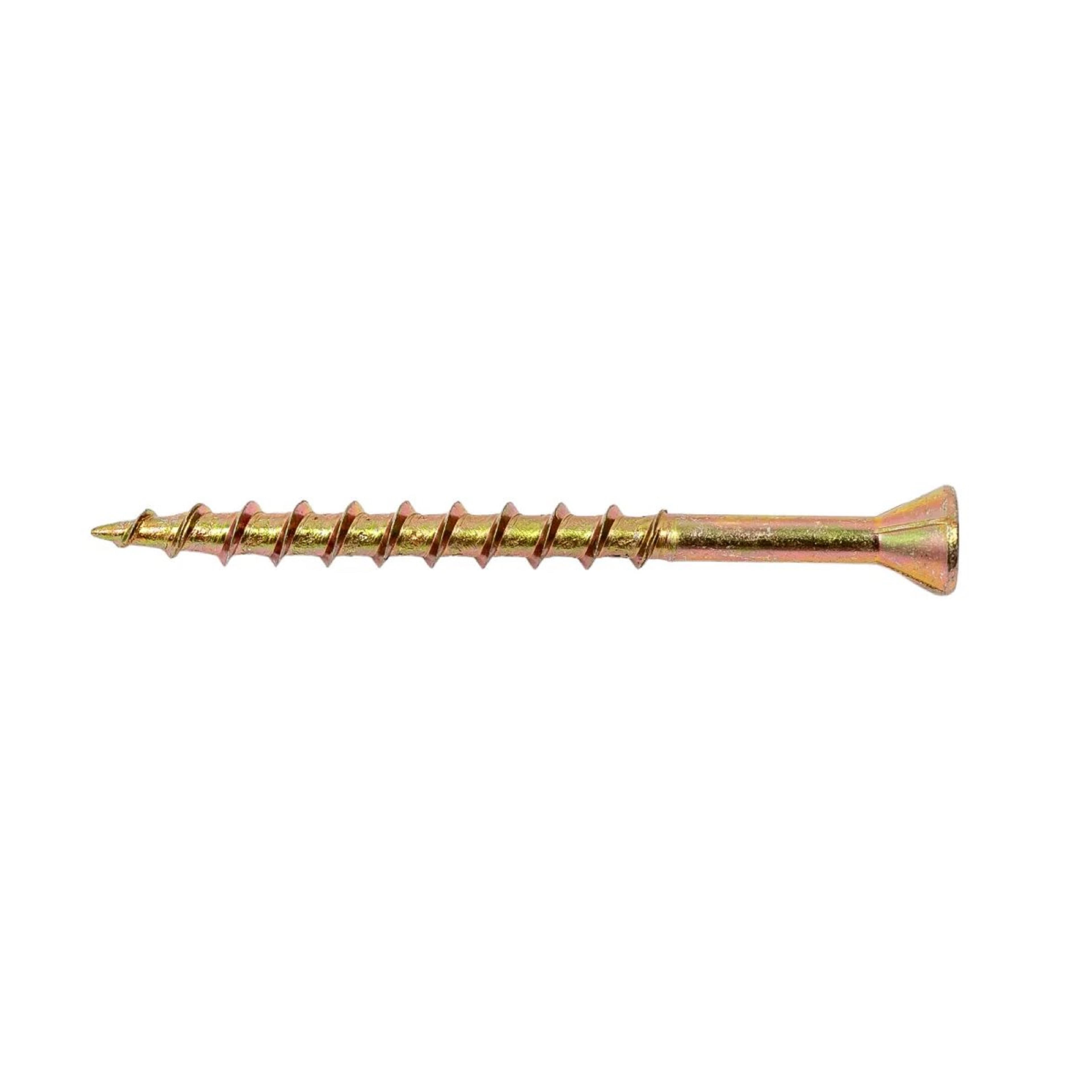 Саморез по дереву HOBAU 4.2x55 финишный потайная голова желтопассивированный (35 шт.)