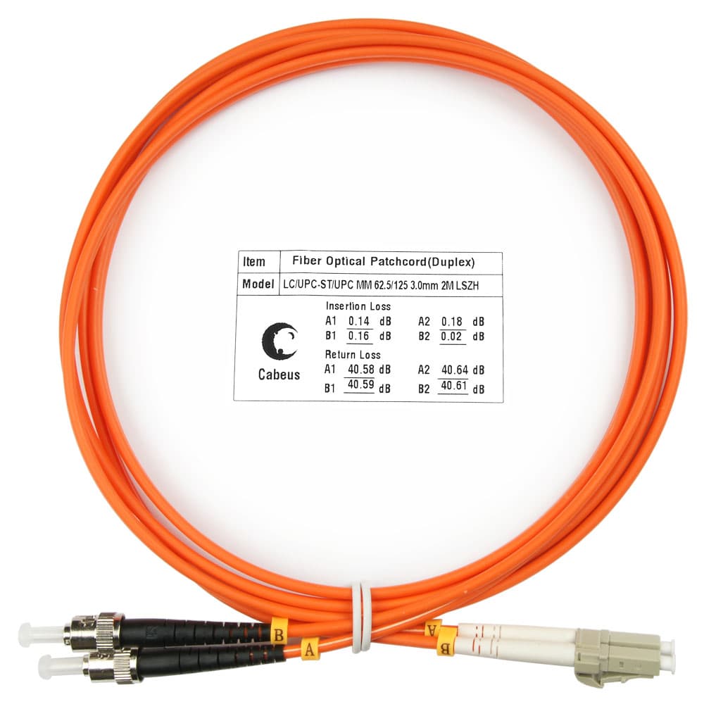 Патч-корд оптический duplex 2м LC-ST 62,5/125MM LSZH
