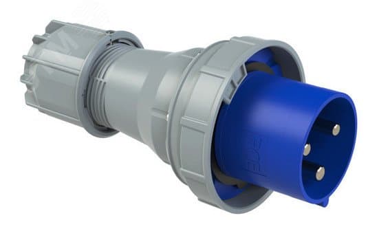 Вилка кабельная 125А/230V/1P+N+E/IP67