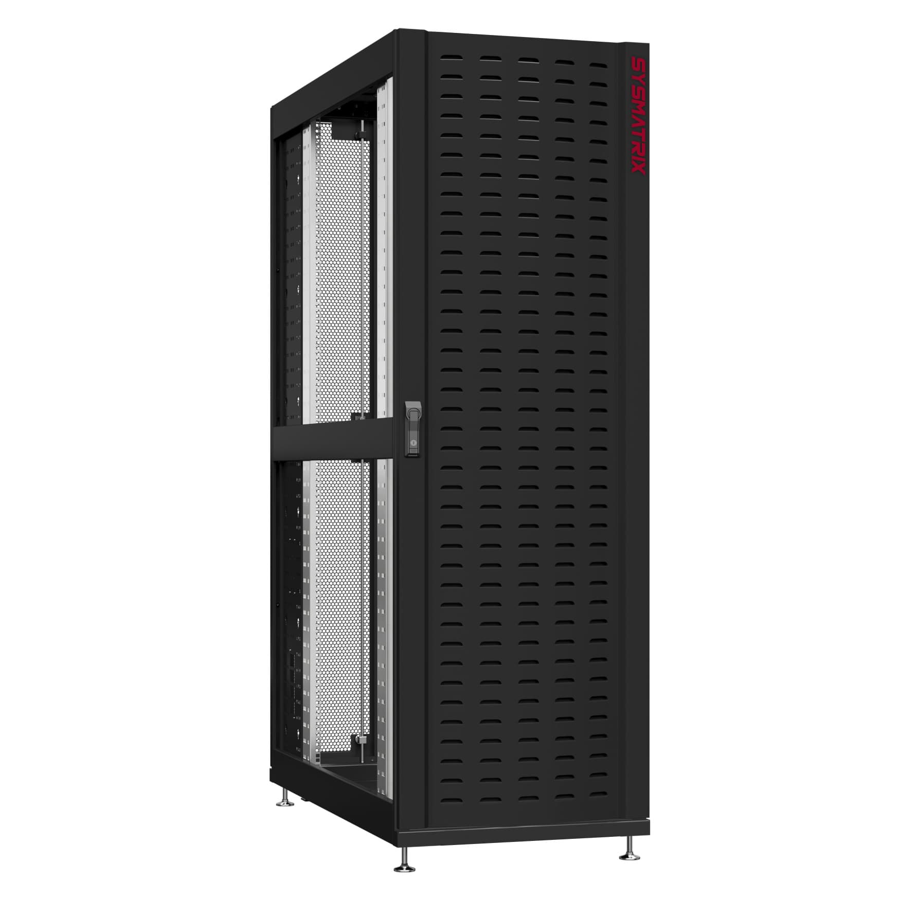 Шкаф серверный 24U 800х1070 передняя дверь: протект IP41. задняя дверь: двустворчатая перфорированная IP20. боковые панели: без. цвет: черный RAL9005 
