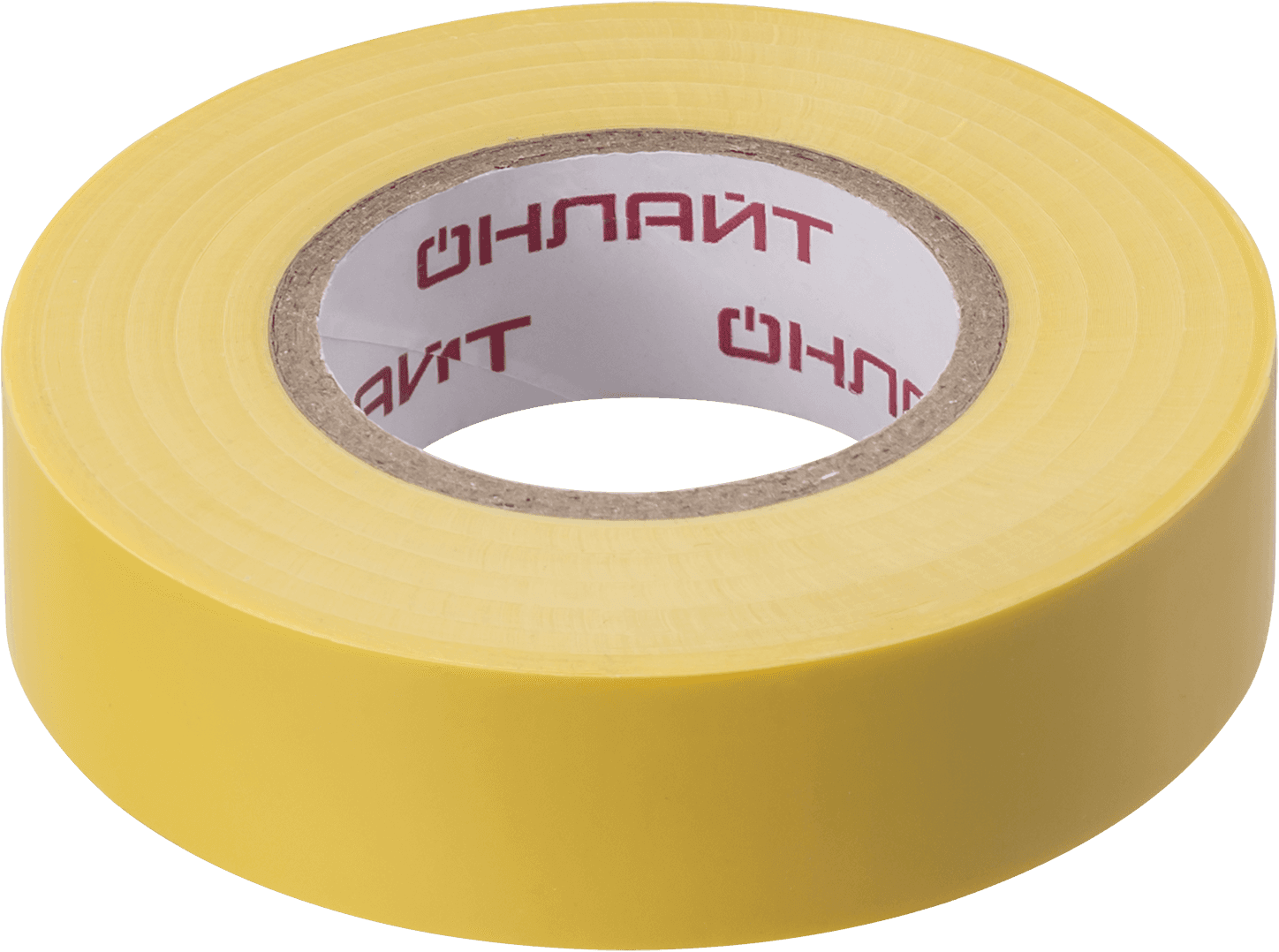 Изолента ПВХ желтая 19мм 20м ОНЛАЙТ OIT-B19-20/Y