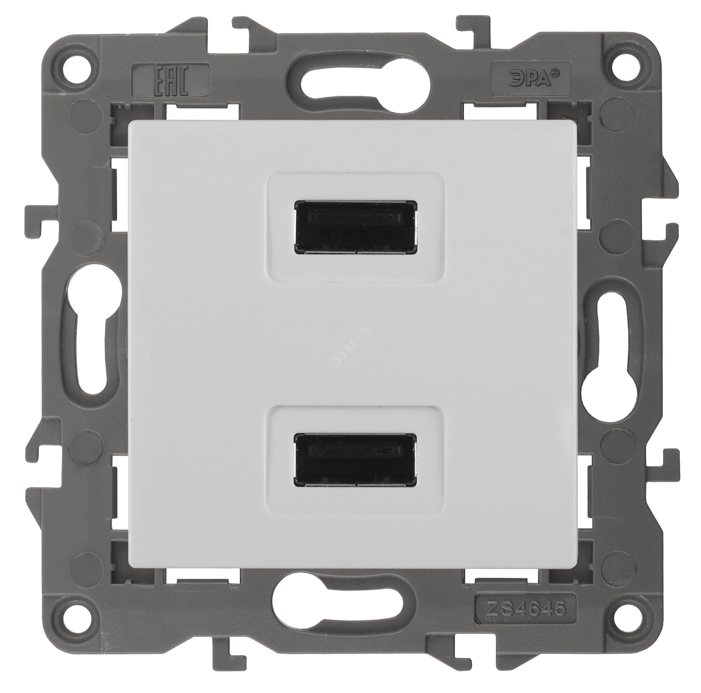 Устройство зарядное USB, 5В-2100мА, Эра Elegance, белый, 14-4110-01