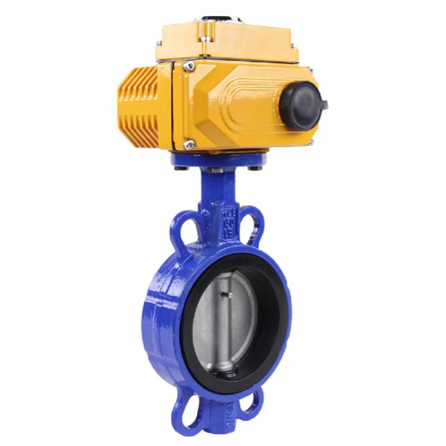 Затвор дисковый поворотный WCB-316-NBR Ду50 Ру16 корпус углеродистая сталь WCB, диск нержавеющая сталь 316L, уплотнение NBR, с четвертьоборотным электроприводом QT-005-220-0-10В
