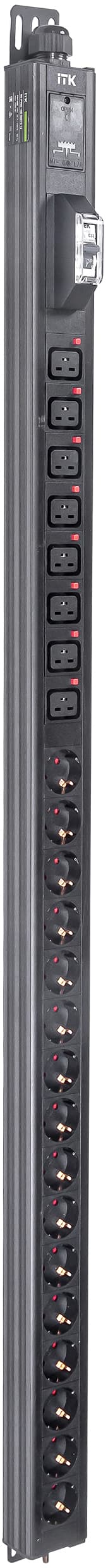 Блок распределения питания ITK BASE PDU PV1102 30U 1ф 32А 16SCHUKO 8C19 без каб.