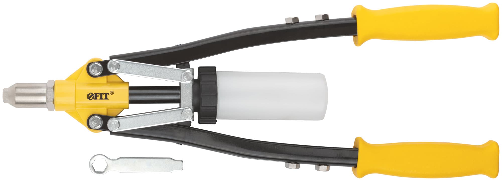 Заклепочник усиленный с длинными ручками, пластиковый контейнер 3.2-6.4 мм (445 мм)