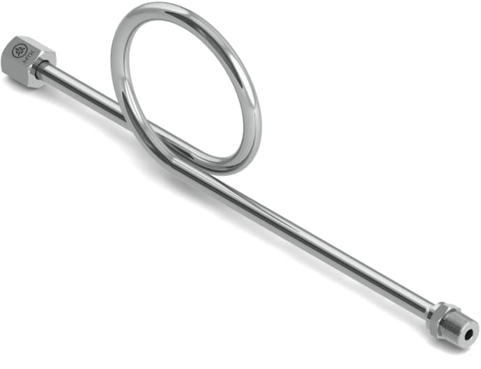 Отвод сифонный 910-1, вход - наруж.резьба 1/2'NPT, выход - накид.гайка М20х1,5, 12Х18Н10Т, AISI 316L