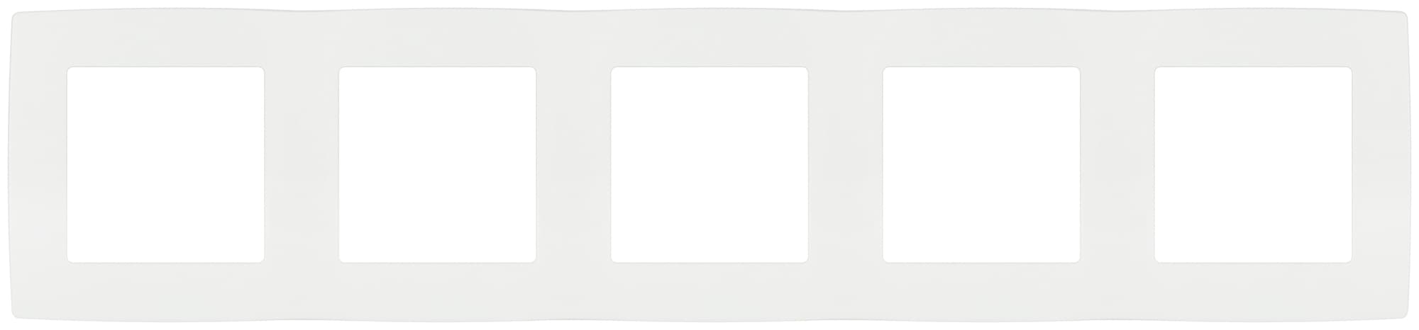 Рамка для розеток и выключателей 5 постов белый матовый пластик ЭРА 12 12-5005-01М