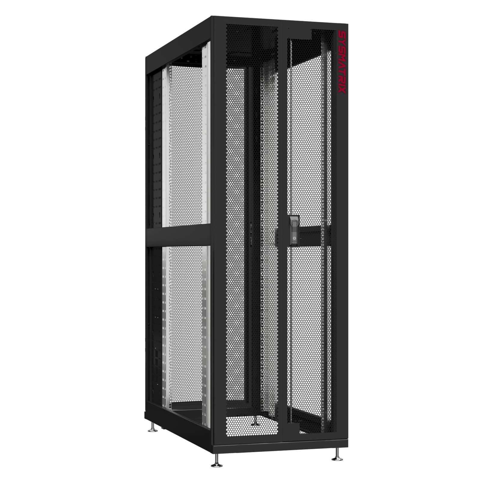 Шкаф серверный 24U 800х1200 передняя дверь: двустворчатая перфорированная IP20. задняя дверь: одностворчатая перфорированная IP20. боковые панели: без. цвет: черный RAL9005
