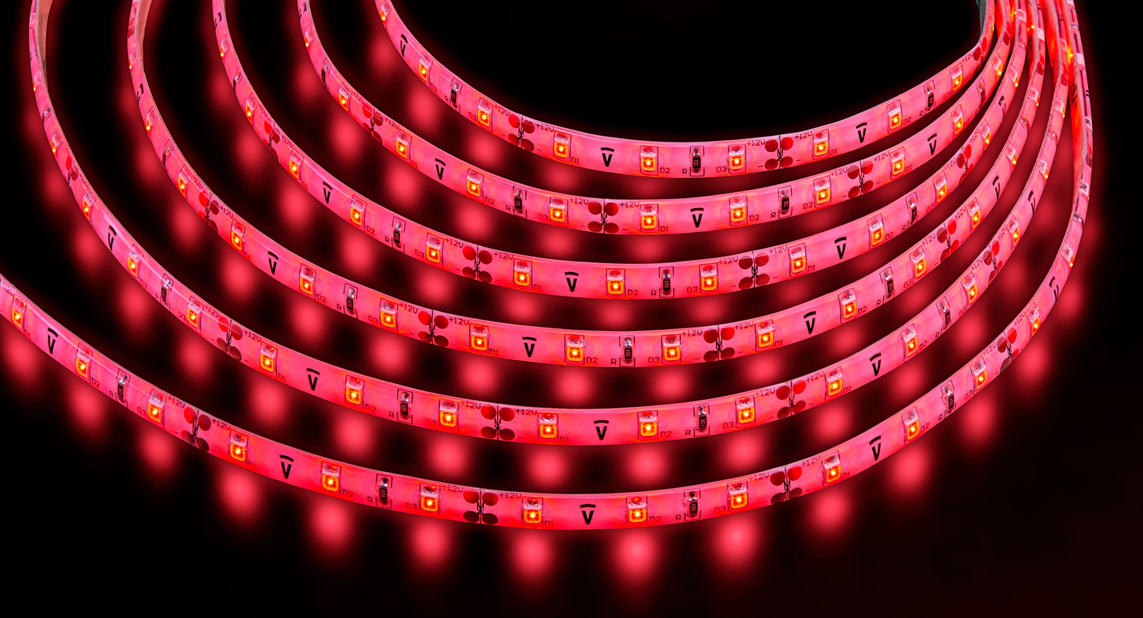 Лента светодиодная 4.8Вт/м 12В красный IP65 60LED/м NLS-3528 5м