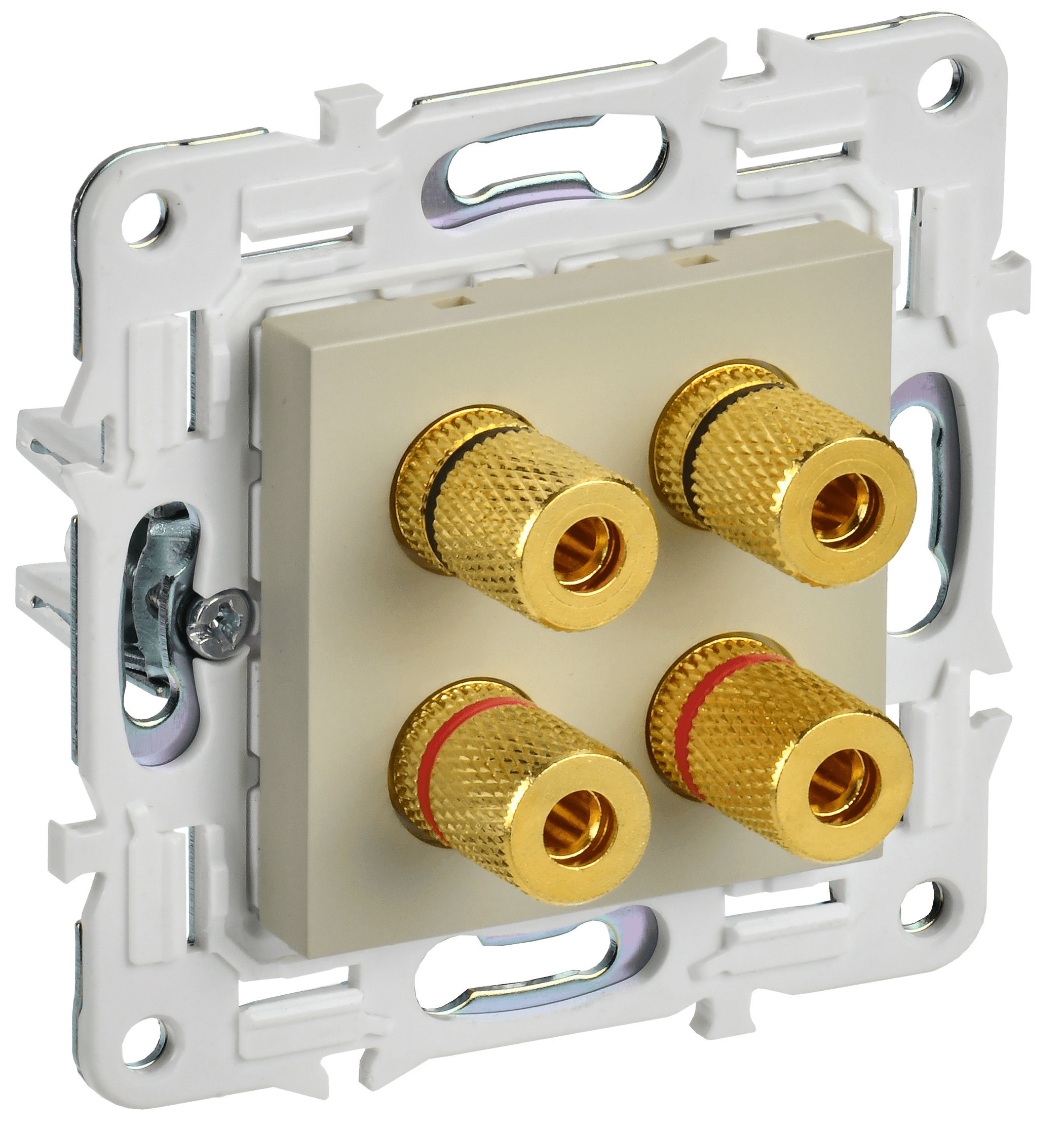 SKANDY Аудиорозетка 4-местная SK-A01B бежевый IEK