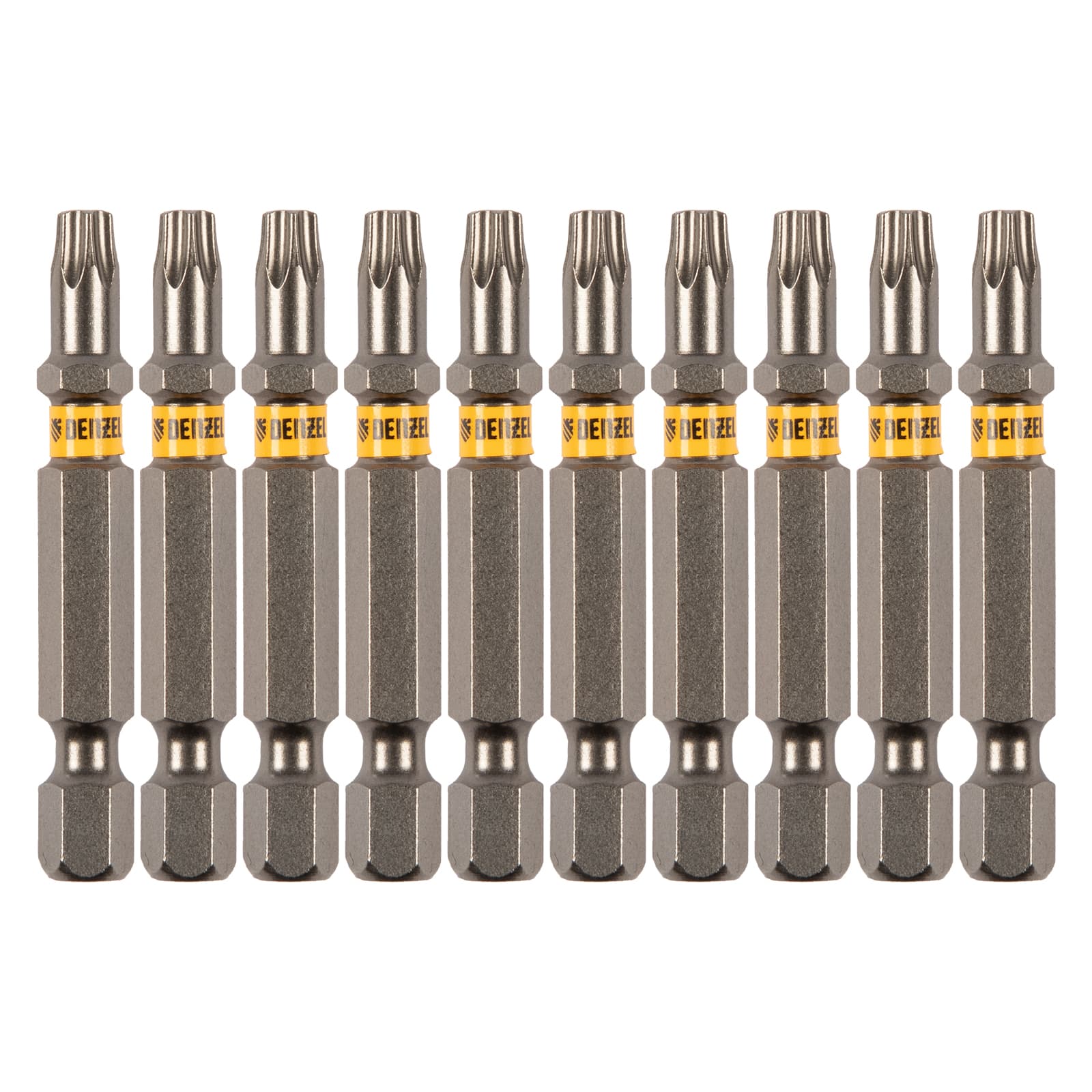 Набор бит TORX 25х50, сталь S2, шестигранный профиль, 10 шт.