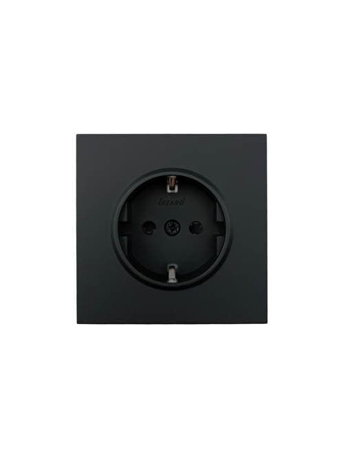 ZIMA Розетка с защитой от детей, 16 А, механизм, черный бархат Lezard 704-4288-124BQC
