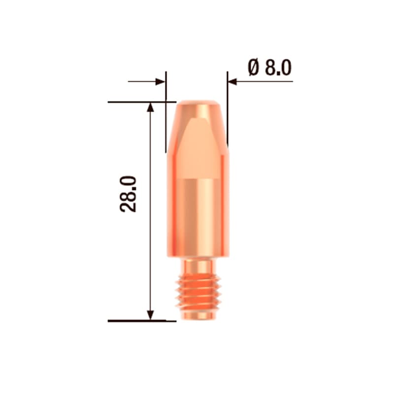 Наконечник M6х28 мм ECU D=0.6 мм (10 шт.)