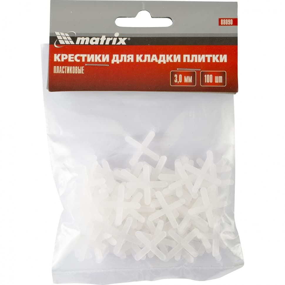 Крестики, 3,0 мм, для кладки плитки, 100 шт.